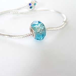 Blue Morono Glass Charm | Fits Pandora